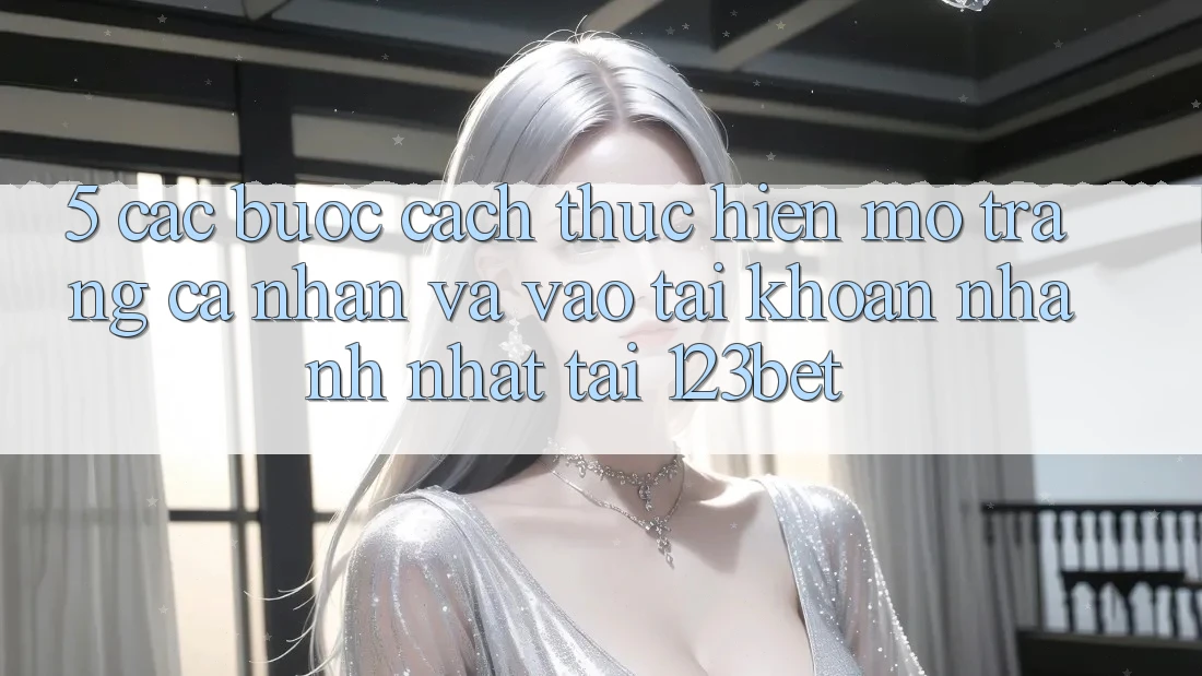 5. Các bước Cách thực hiện Mở trang cá nhân Và Vào tài khoản Nhanh Nhất Tại 123bet