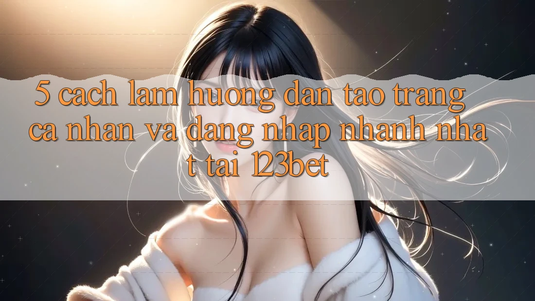 5. Cách làm Hướng dẫn Tạo trang cá nhân Và Đăng nhập Nhanh Nhất Tại 123bet