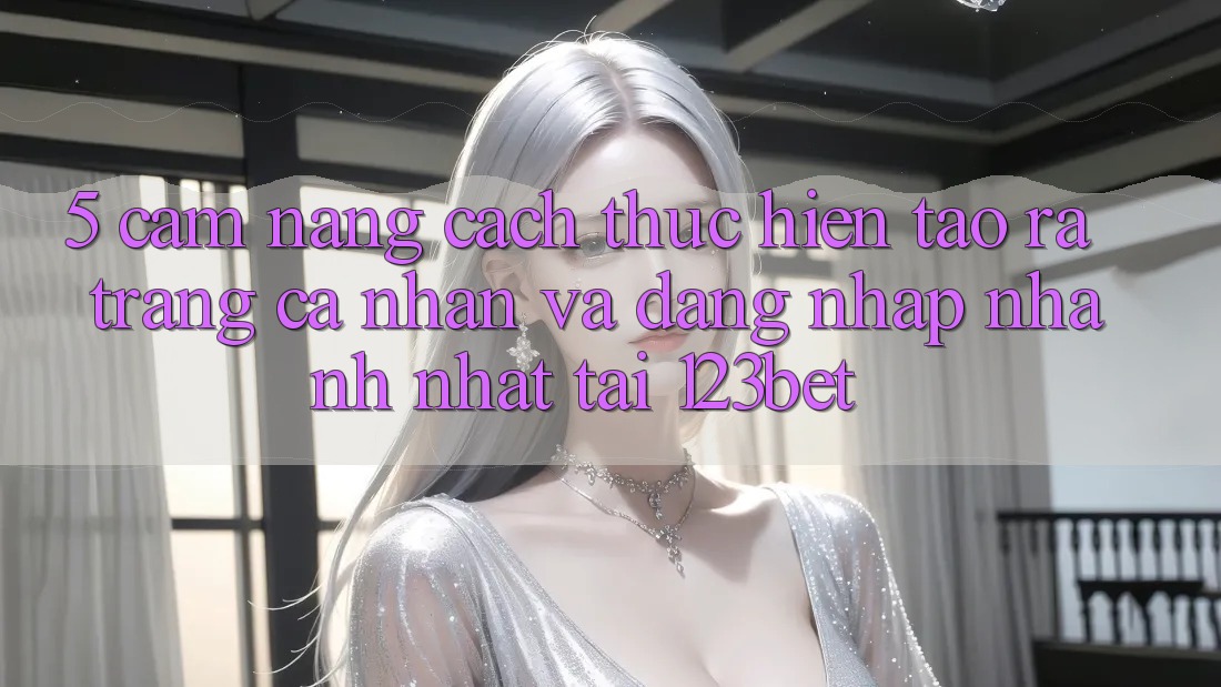5. Cẩm nang Cách thực hiện Tạo ra trang cá nhân Và Đăng Nhập Nhanh Nhất Tại 123bet