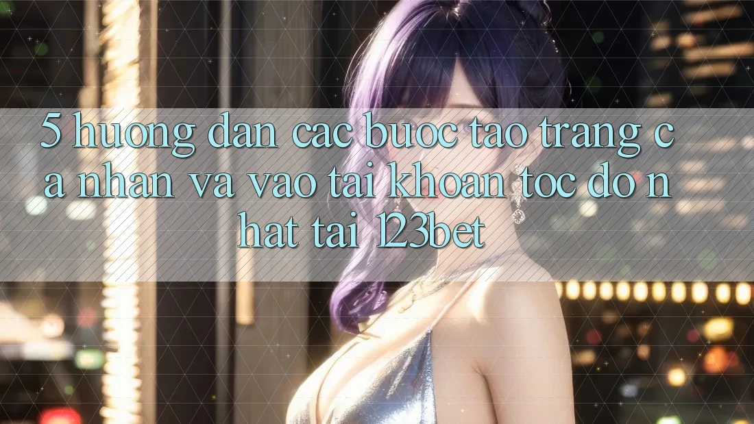 5. Hướng Dẫn Các bước Tạo trang cá nhân Và Vào tài khoản Tốc độ Nhất Tại 123bet