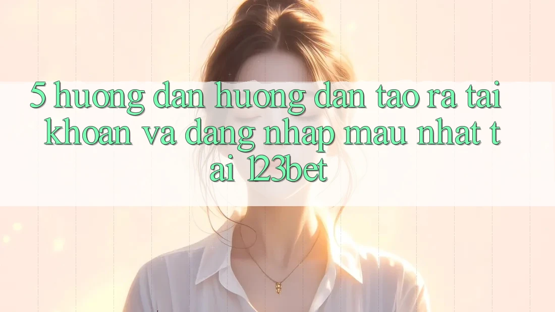 5. Hướng dẫn Hướng dẫn Tạo ra tài khoản Và Đăng Nhập Mau Nhất Tại 123bet