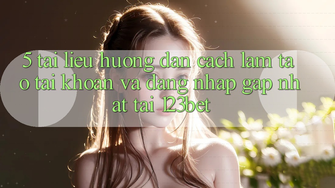 5. Tài liệu hướng dẫn Cách làm Tạo tài khoản Và Đăng Nhập Gấp Nhất Tại 123bet